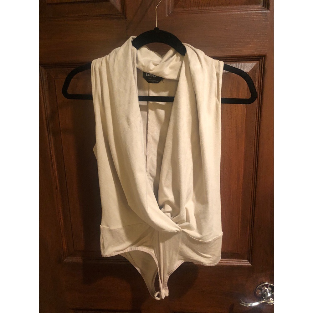 Two pieces sandshell color bodysuit with skirt